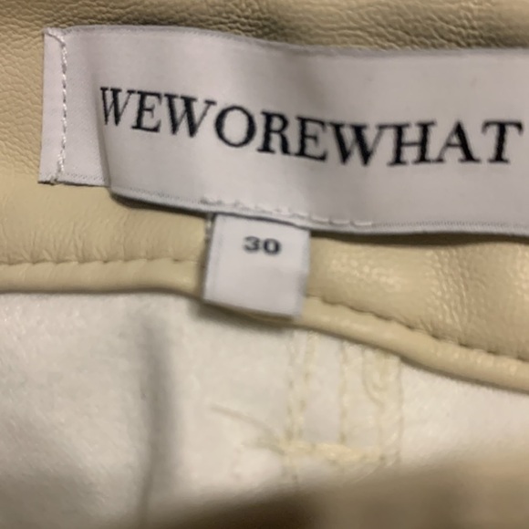 We Wore What Vegan Leather Flare Shorts - Picture 6 of 8